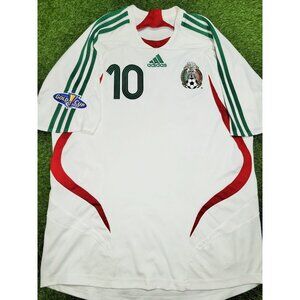 Blanco Mexico 2007 GOLD CUP Away Soccer Jersey Shirt M SKU# 642446